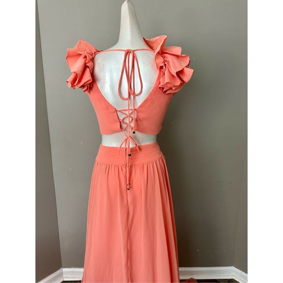 PATBO FLUTTER SLEEVE MAXI DRESS - Picture 8 of 9